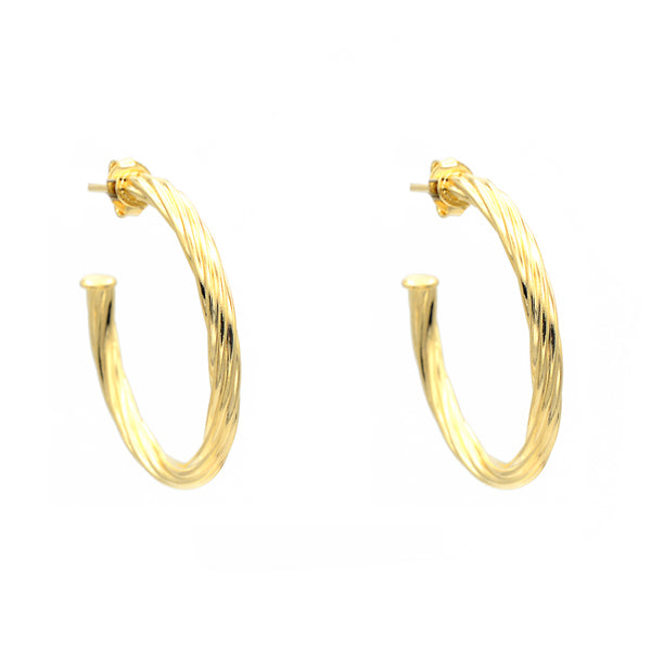 Gold Filled Spiral Hoop Earring