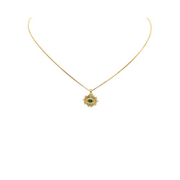 Gold Filled CZ Evil Eye Pendant Necklace
