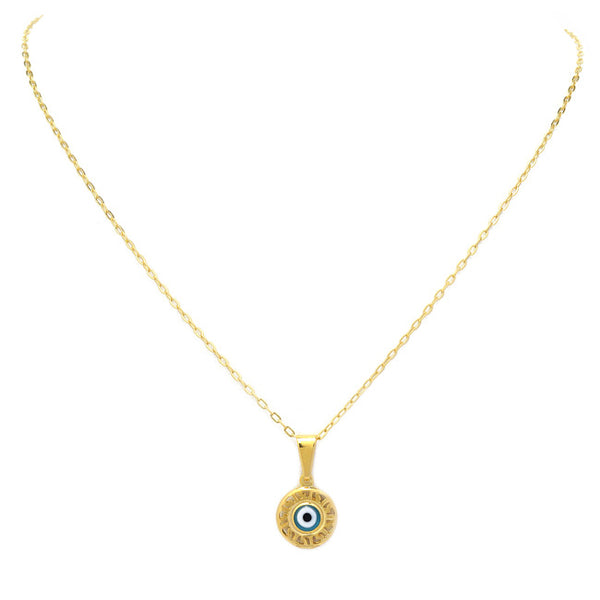 Gold Filled Evil Eye Pendant Necklace