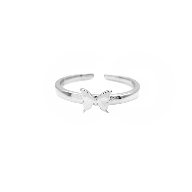 Silver Butterfly Adjustable Ring