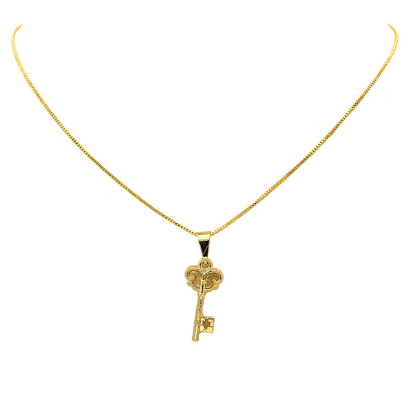 Gold Filled Key Pendant Necklace