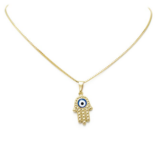 Gold Hamsa Pendant Necklace