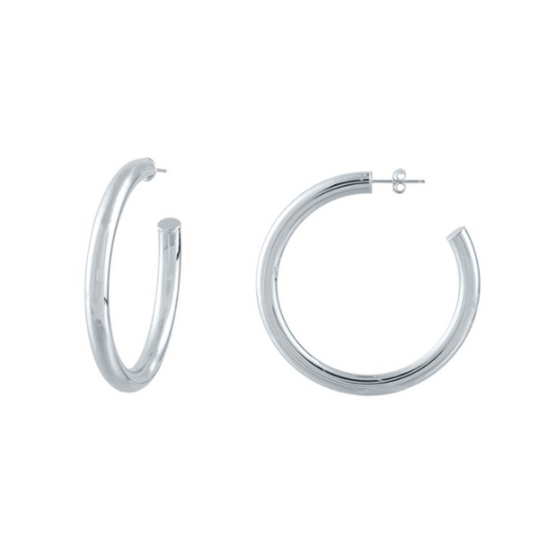 white gold filled hoops