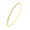 Thin Gold Tone Bangle Bracelet with AB Crystals