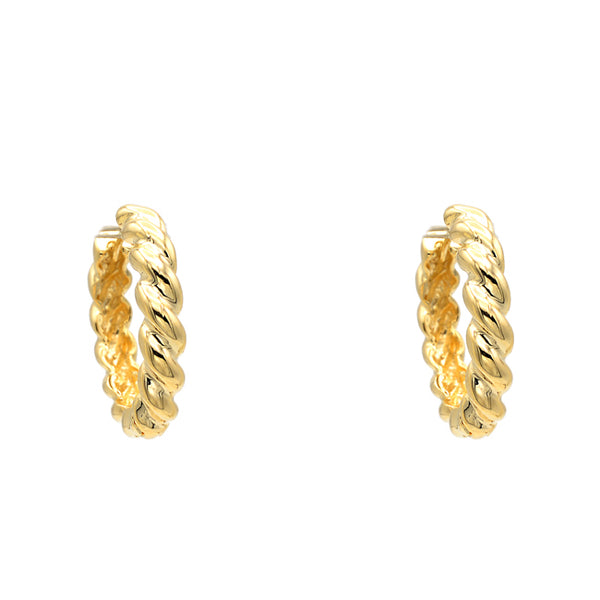 Gold Filled Twisted Hoop Earrings