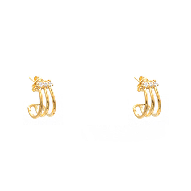 Gold Filled CZ Stud Earrings