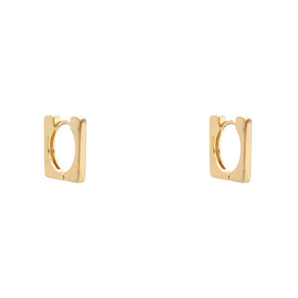 Gold Filled Square Huggie Earring