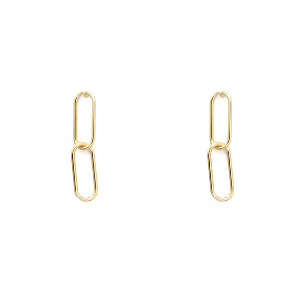 Gold Filled Paper Clip Dangle Earring