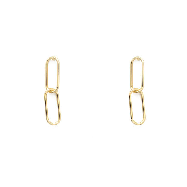 Gold Filled Paper Clip Dangle Earring