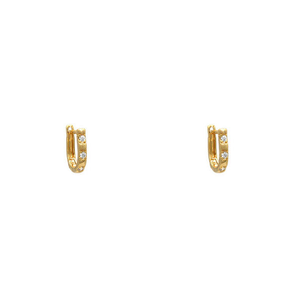 Gold Filled CZ Huggie Earring