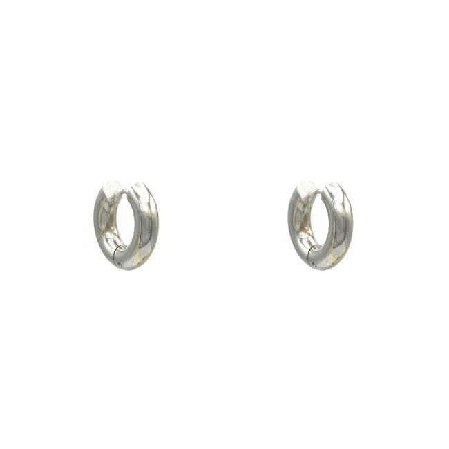 White Gold Filled Hollow Hoop Earring