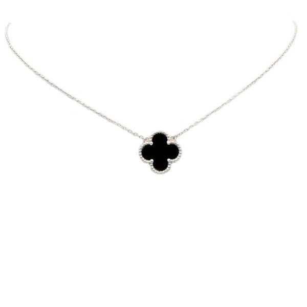 Sterling Silver Clover Pendant Necklace&nbsp;