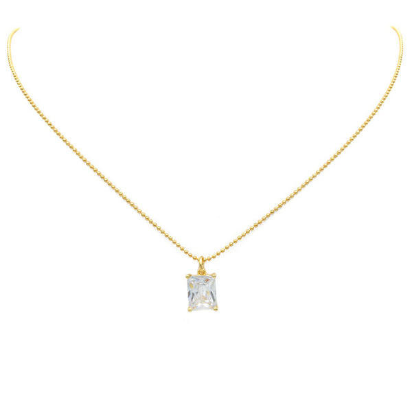 Gold Filled CZ Pendant Necklace