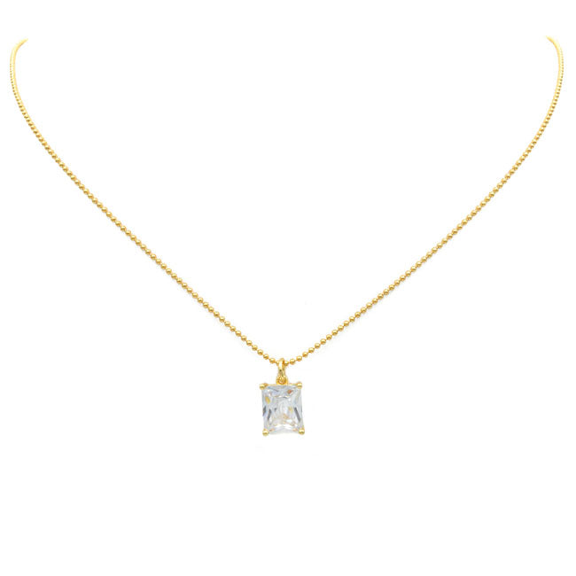 Gold Filled CZ Pendant Necklace