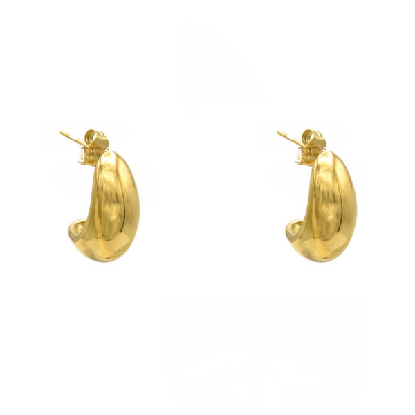 Gold Stainless Steel Hoop Earring