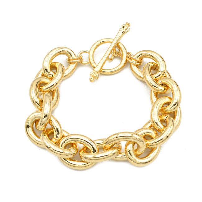 Gold Link Chain Bracelet