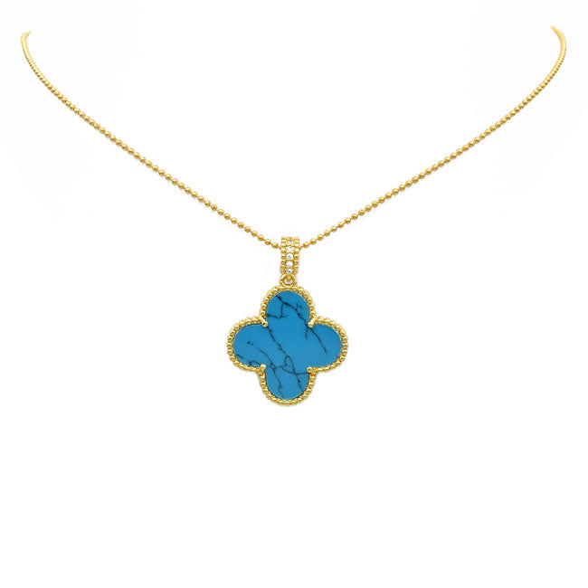 Gold Filled Clover Pendant Necklace