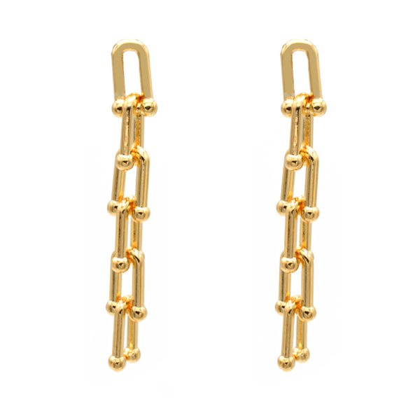 Gold Filled Link Chain Dangle Earring