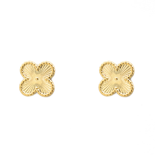 Gold Filled Clover Stud Earrings