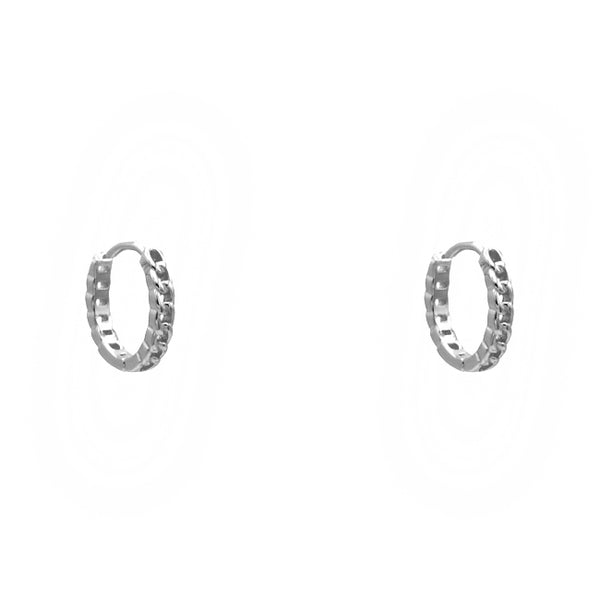 Sterling Silver Chain Huggie Earring