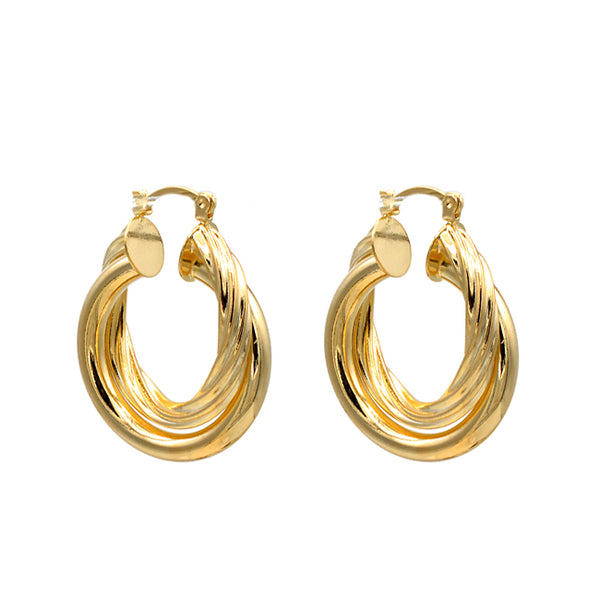 Gold Filled Intertwined Hoop Earring