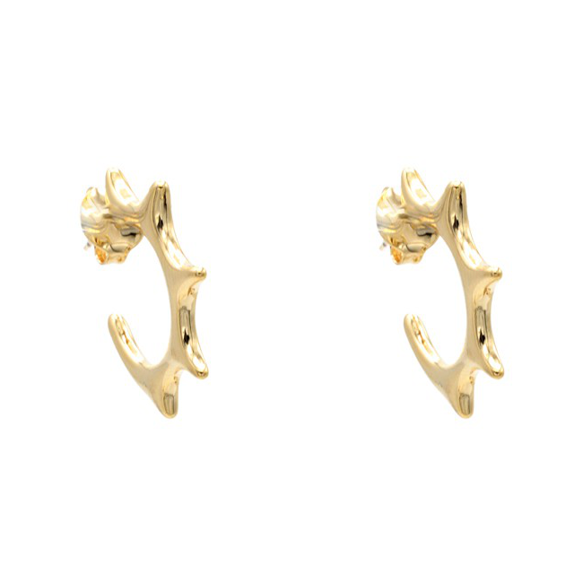 Gold Filled Spike Hoop Earrings