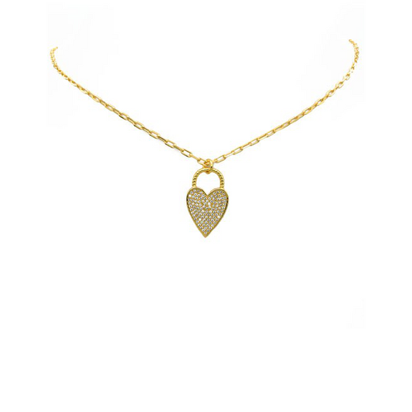 Gold Filled CZ Open Circle Pendant Necklace