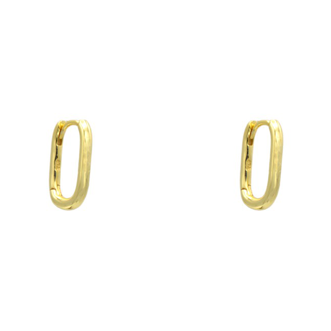 Sterling Silver Gold Plated Huggie Earrings
