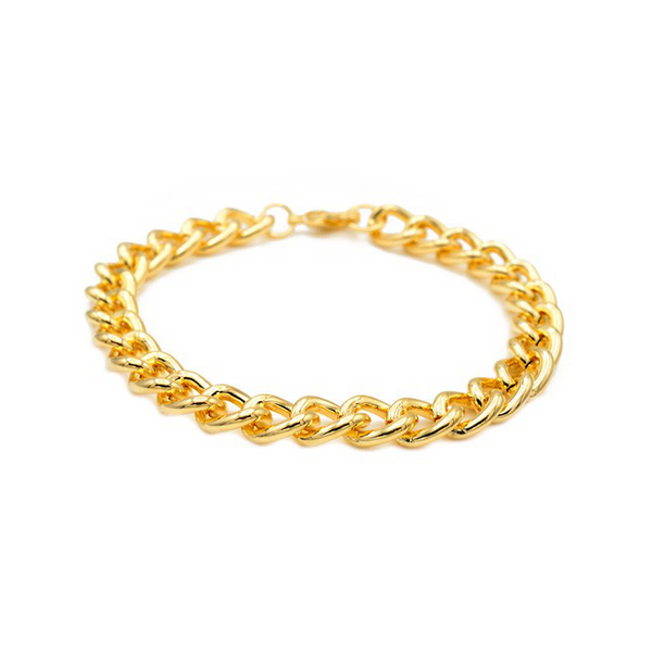 Gold Cuban Linked Chain Bracelet