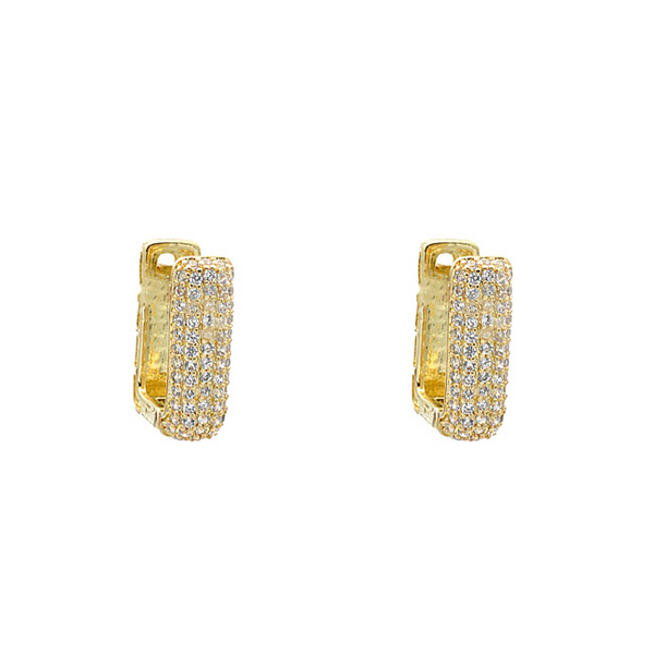 Gold Filled CZ Huggie Earring