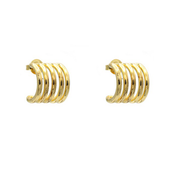 Gold Filled Multi Row Hoop Earring
