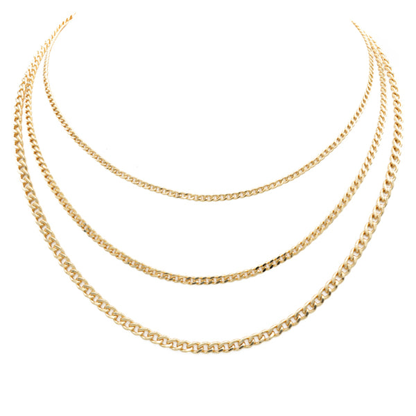 Gold Filled Multi Layer Chain Necklace – H&R Fashion Jewelry
