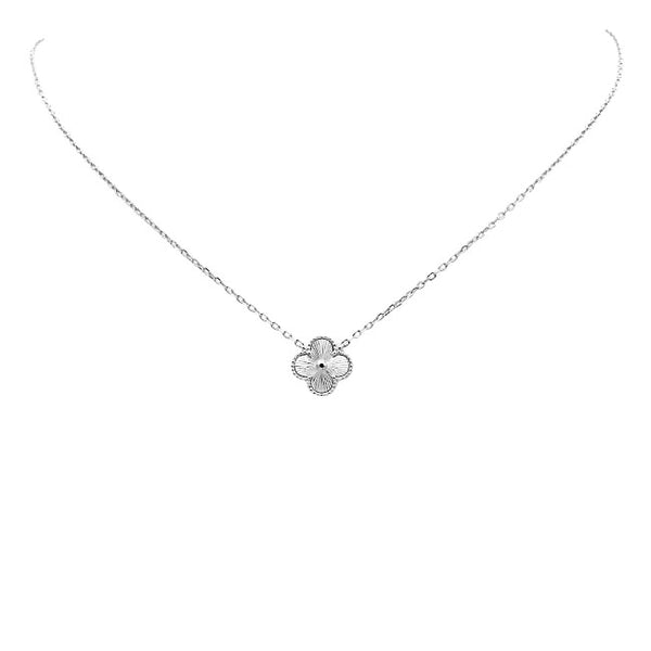 Sterling Silver Clover Pendant Necklace&nbsp;
