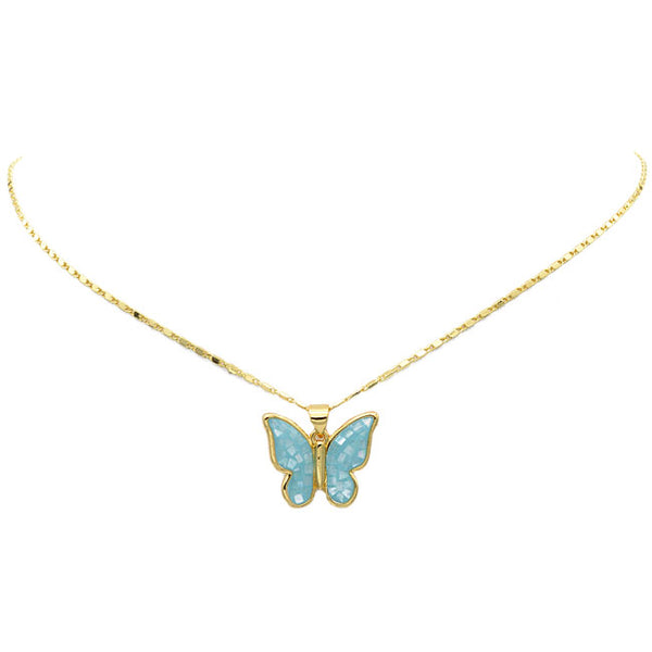 Gold Filled Butterfly Pendant Necklace