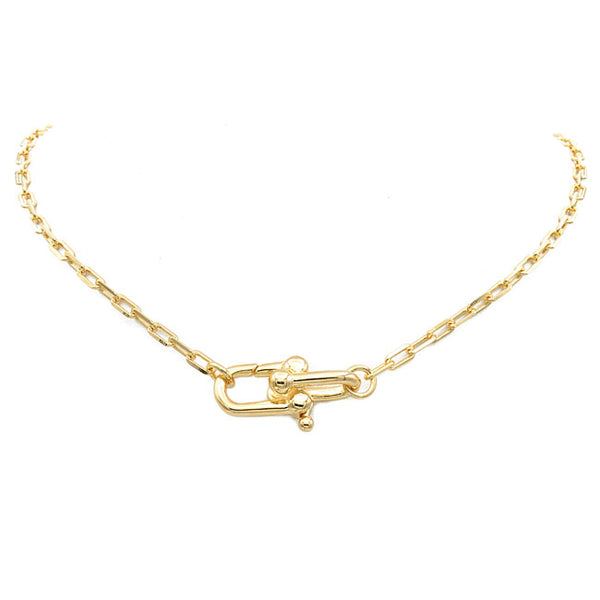 Gold Filled Link Double Chain Necklace