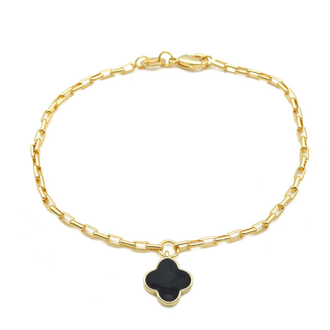 Gold Filled Clover Charm Bracelet