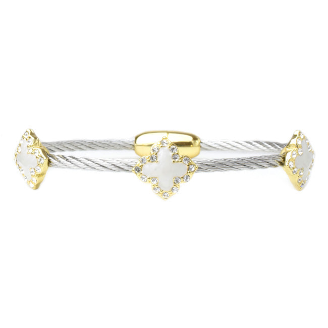 cz clover bracelet