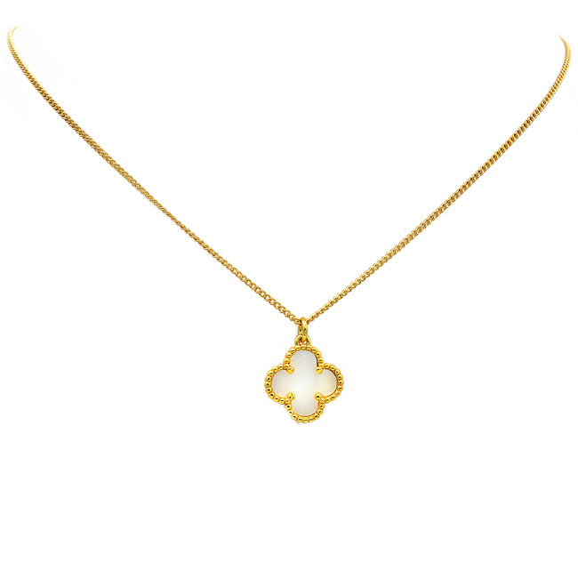 Gold Filled Clover Pendant Necklace