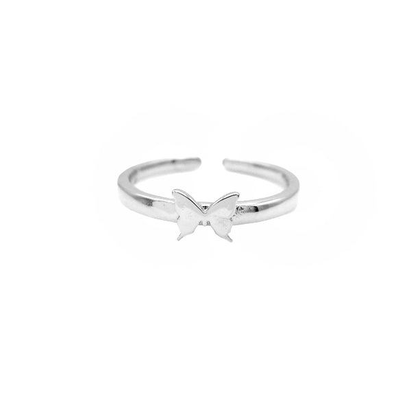 Silver Butterfly Adjustable Ring