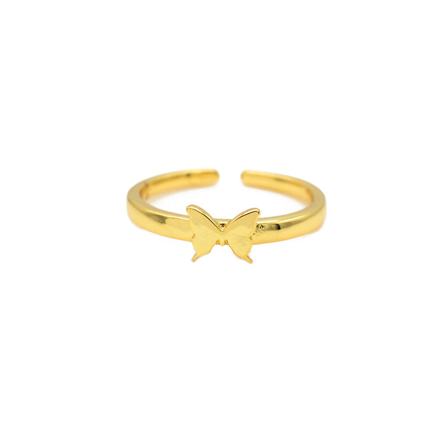 Gold Butterfly Adjustable Ring