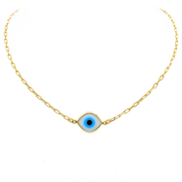 Gold Filled Evil Eye Chain Necklace