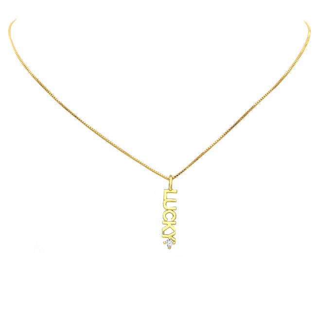 Gold Filled Lucky Pendant Necklace