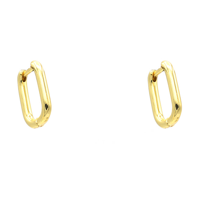 Gold Shiny Hoop Earrings