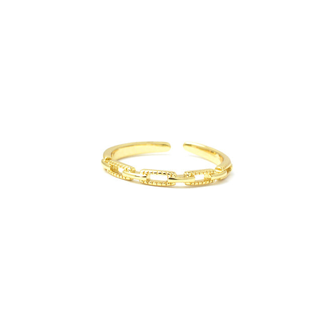 gold adjustable chain ring
