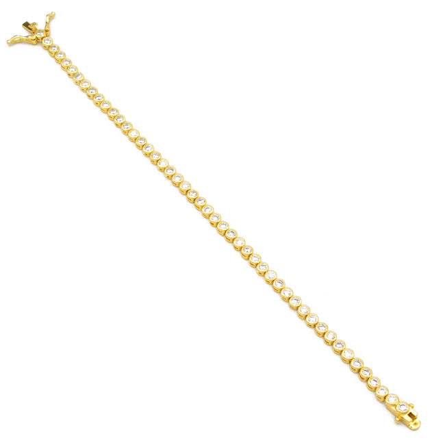 Gold Cubic Zirconia Tennis Bracelet