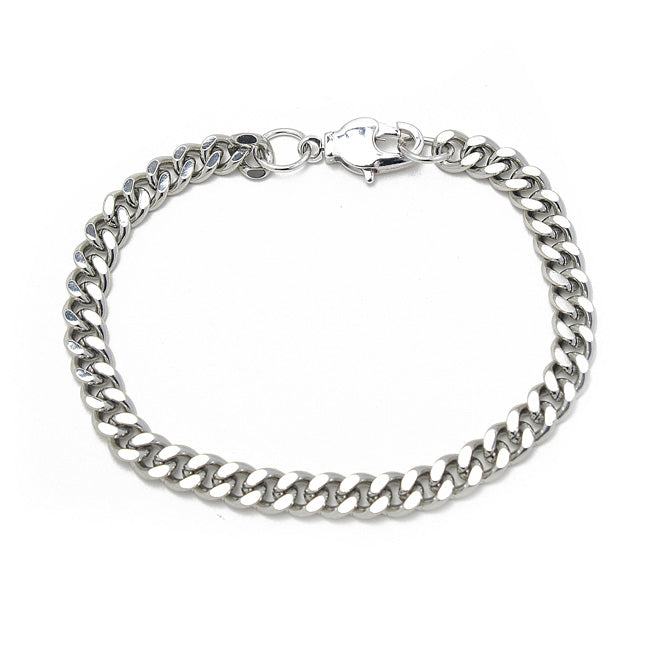 Silver Cuban Chain Bracelet