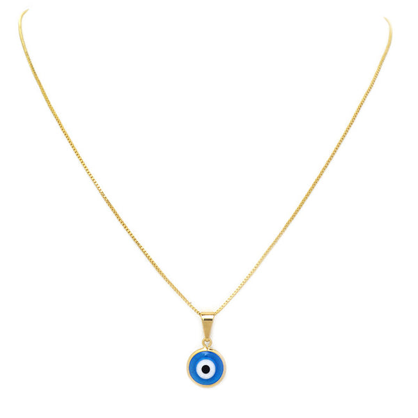 Gold Filled Evil Eye Pendant Necklace