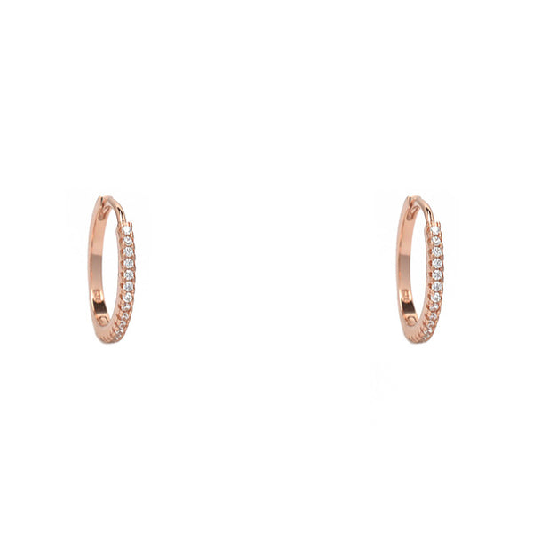 Gold Cubic Zirconia Hoop Earrings