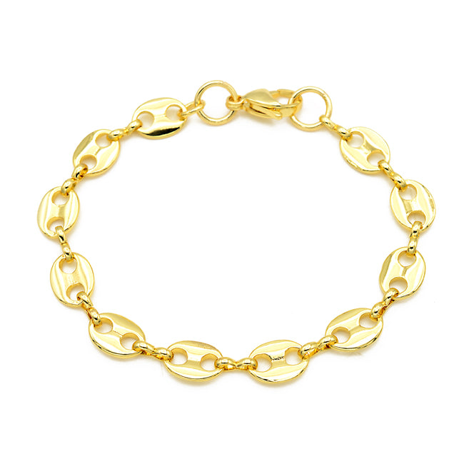 Gold Linked Chain Bracelet