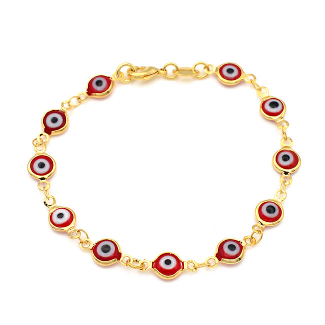 Gold Evil Eye Chain Bracelet